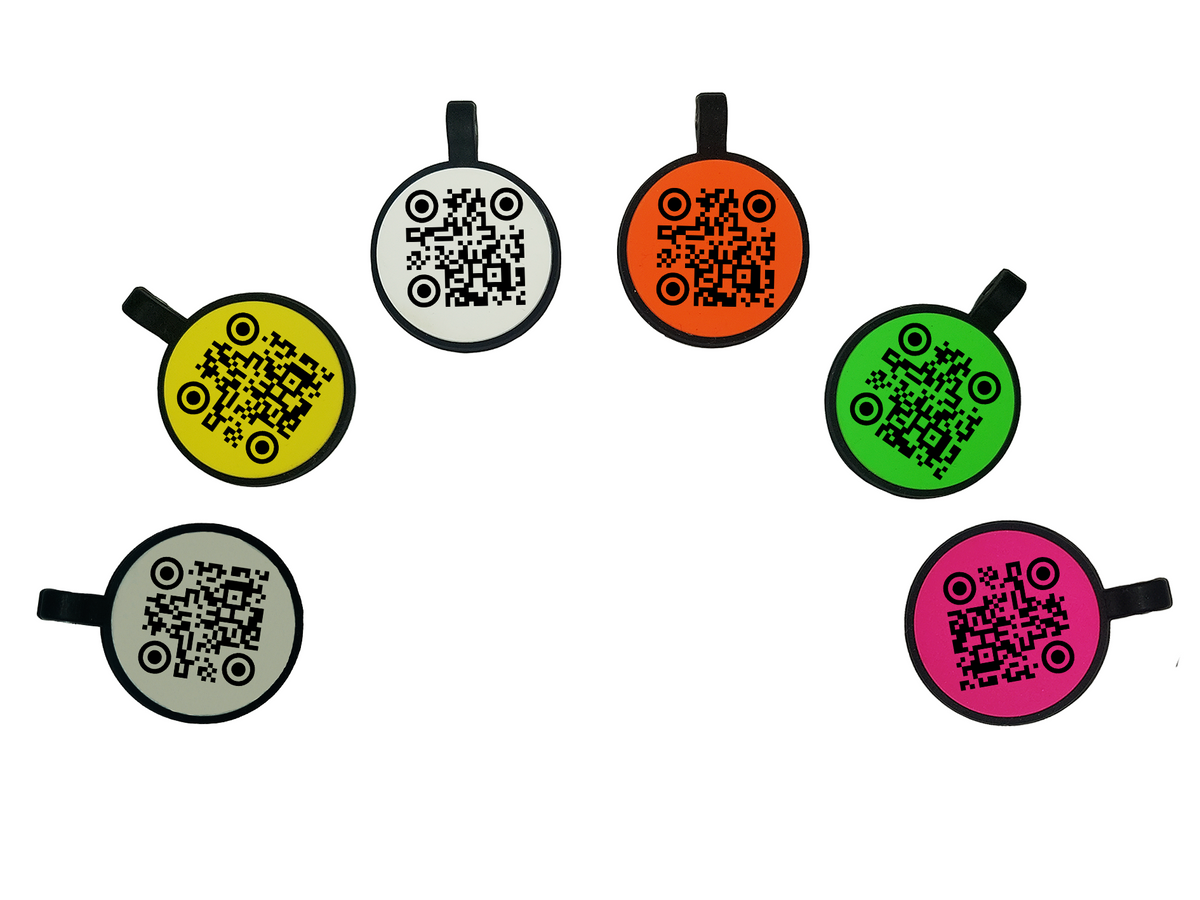 Tag circular identificadora QR Code personalizável